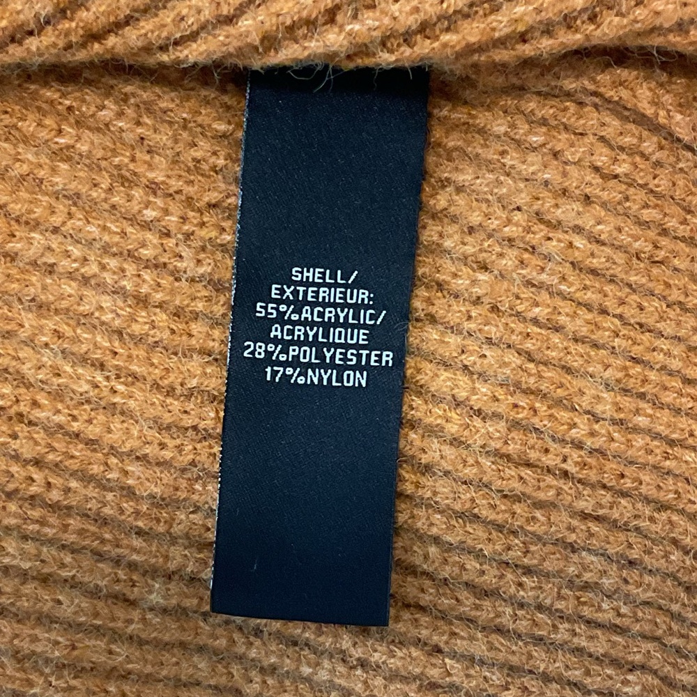 7 For All Mankind Rust Brown Button-Front Cropped Cardigan - Picture 7 of 7